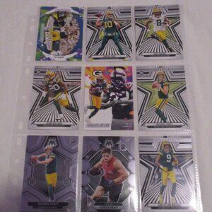 GREEN BAY PACKERS Mixed Lot (9) Football Cards
